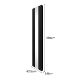 Monster Shop Premium Flat Radiator 1800x425 Black Mirror Home - Radiator