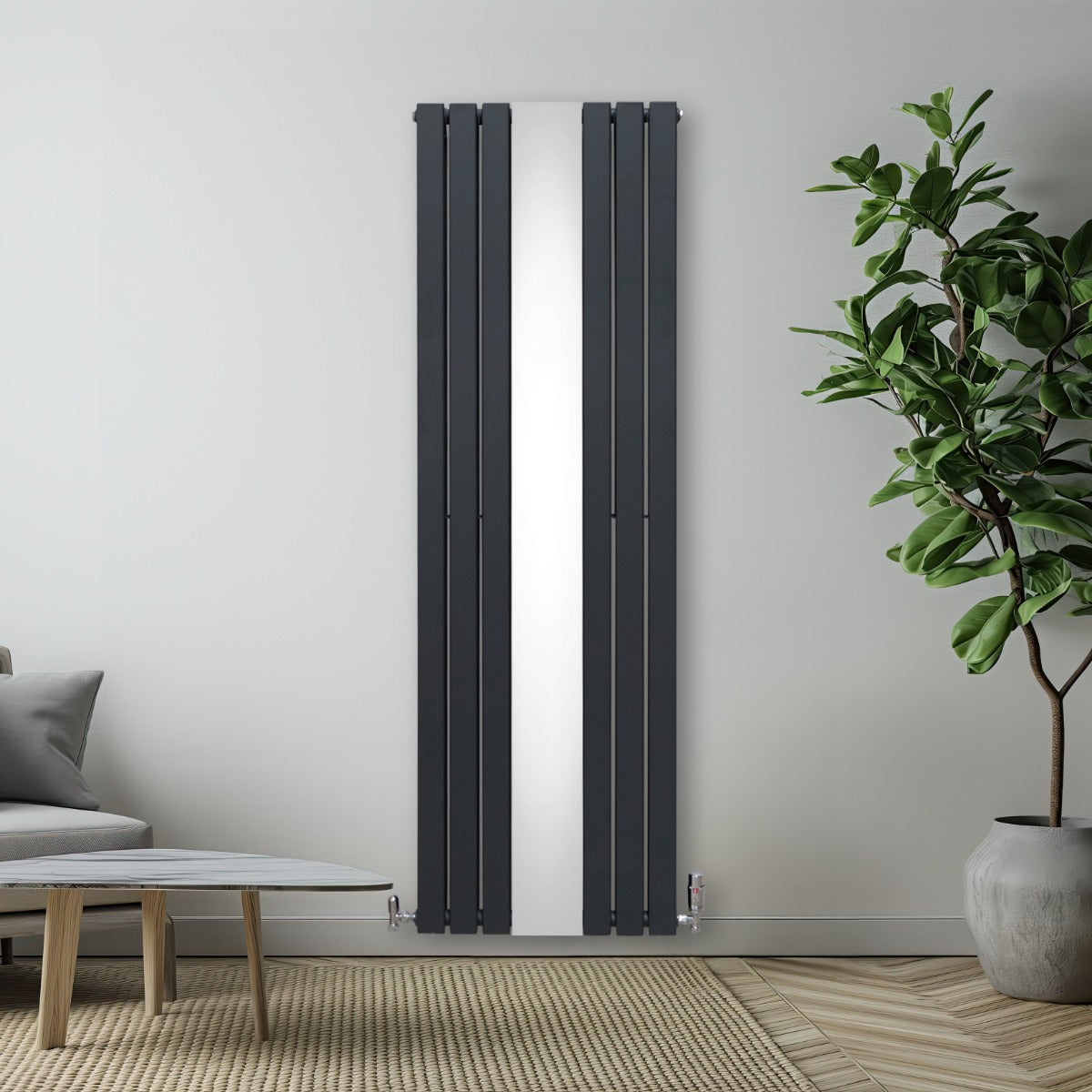 Premium Flat Mirror Radiator 1800mm x 565mm Home