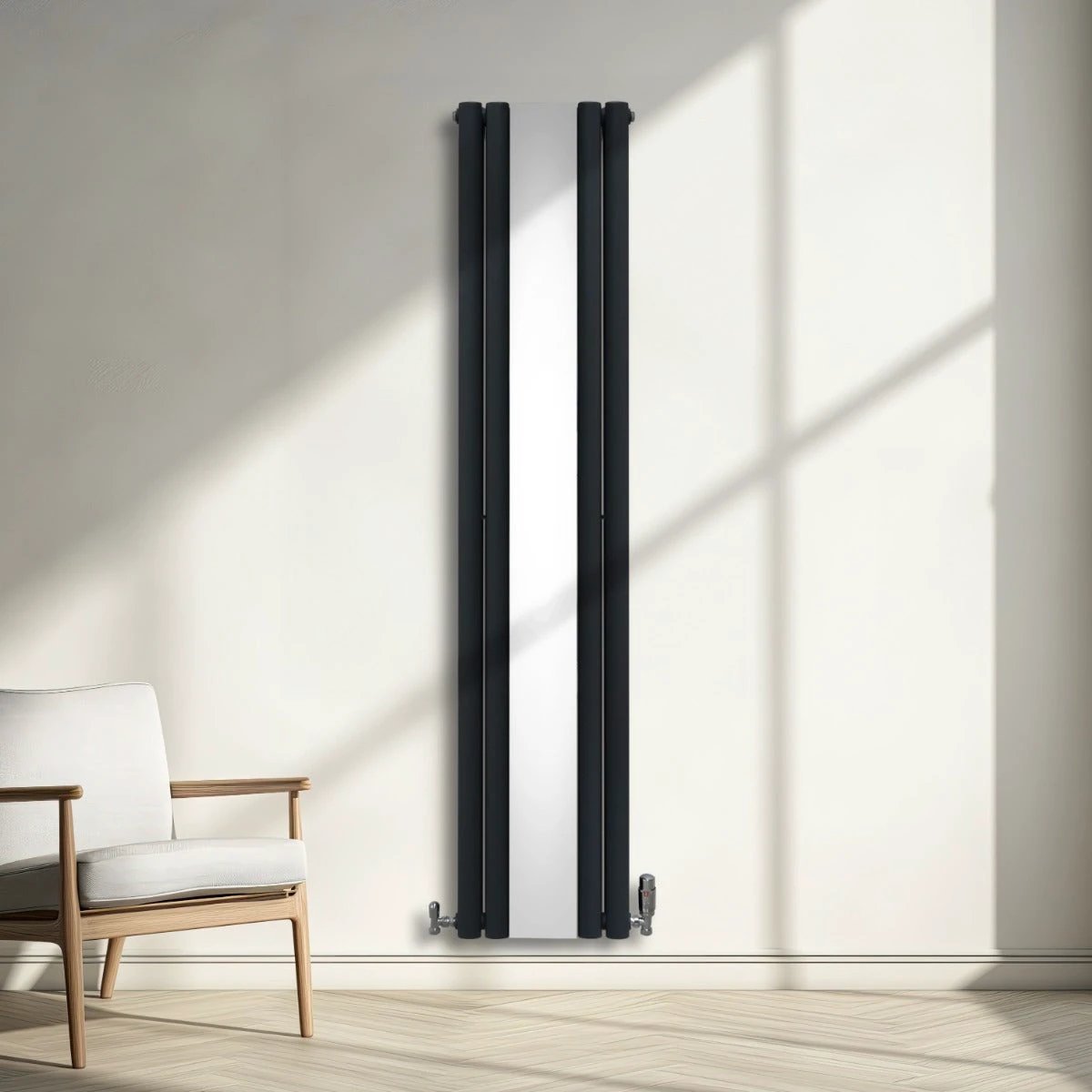 Premium Oval Mirror Radiator 1800x380mm Homes by Monster Shop