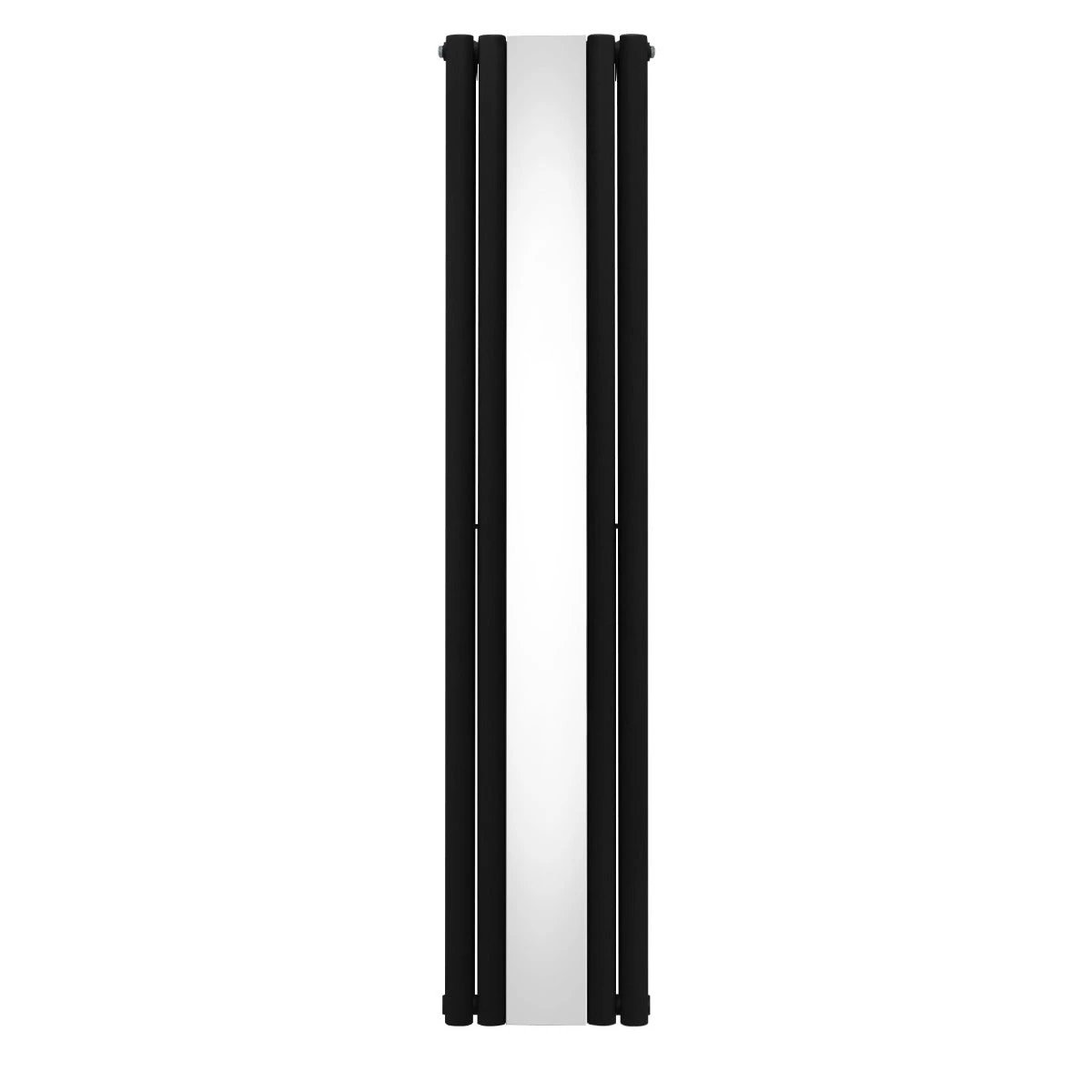 Syncx Oval Mirror Radiator 1800mm x 380mm Central Mirror Black Finish for Modern Homes by Monster Shop