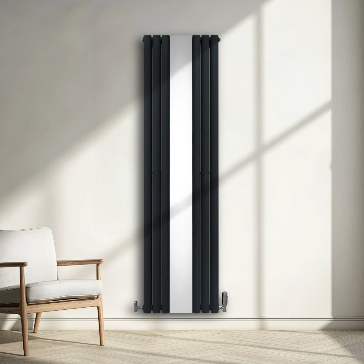 Monster Shop Syncx Oval Radiator 1800x500 Mirror Grey Home - Radiator
