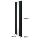 Monster Shop Syncx Oval Radiator 1800x500 Mirror Grey Home - Radiator