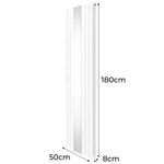 Monster Shop Premium Oval Radiator 1800x500mm Mirror Home - Radiator