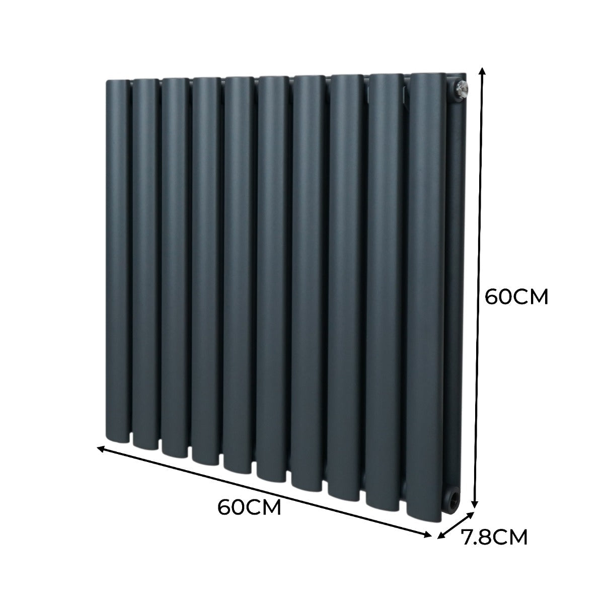 Premium Oval Radiator 600x600 Anthracite Home