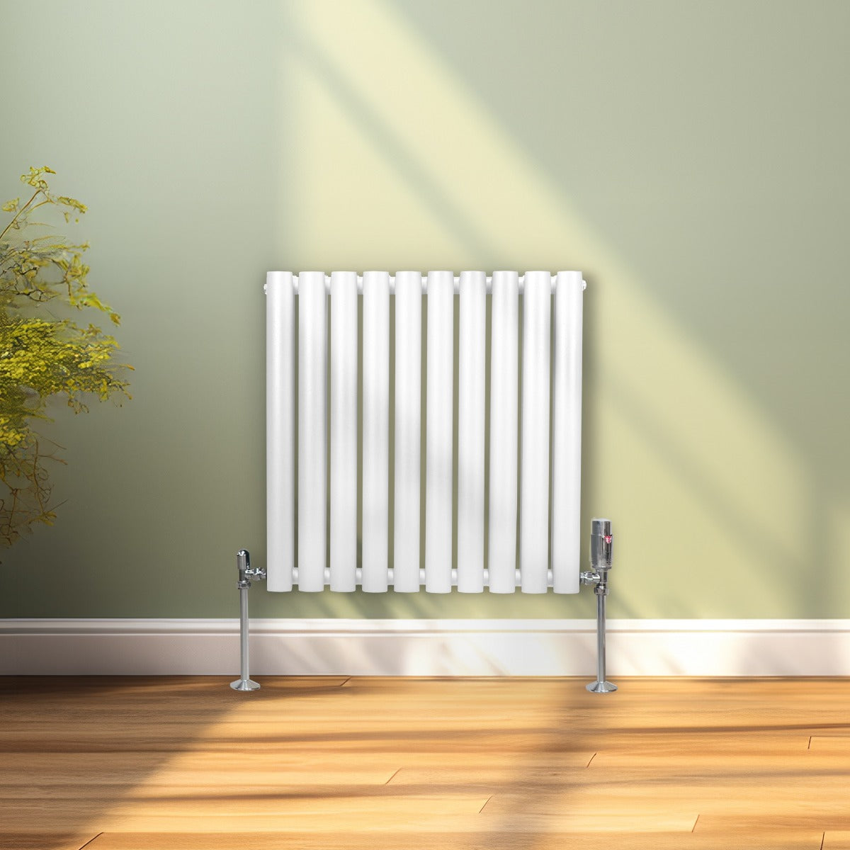 Premium Oval Column Radiator 600x600 White Carbon Steel 1.5mm For Home Heating Residential