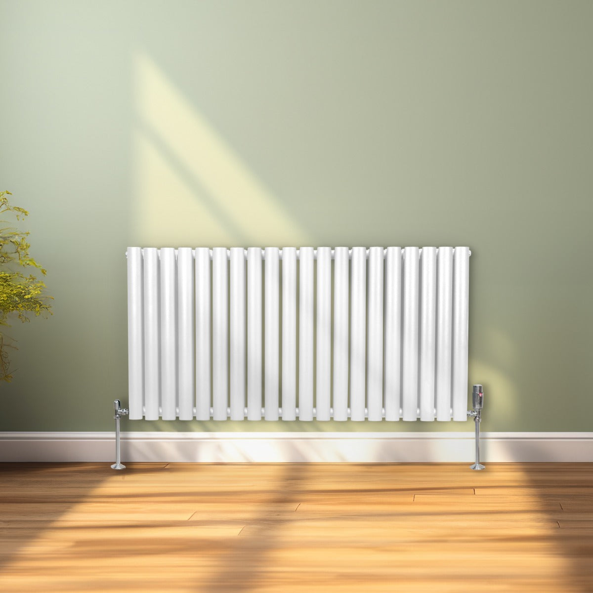 Premium Oval Column Radiator 600mm By 1200mm White Carbon Steel 1.5mm For Home Heating