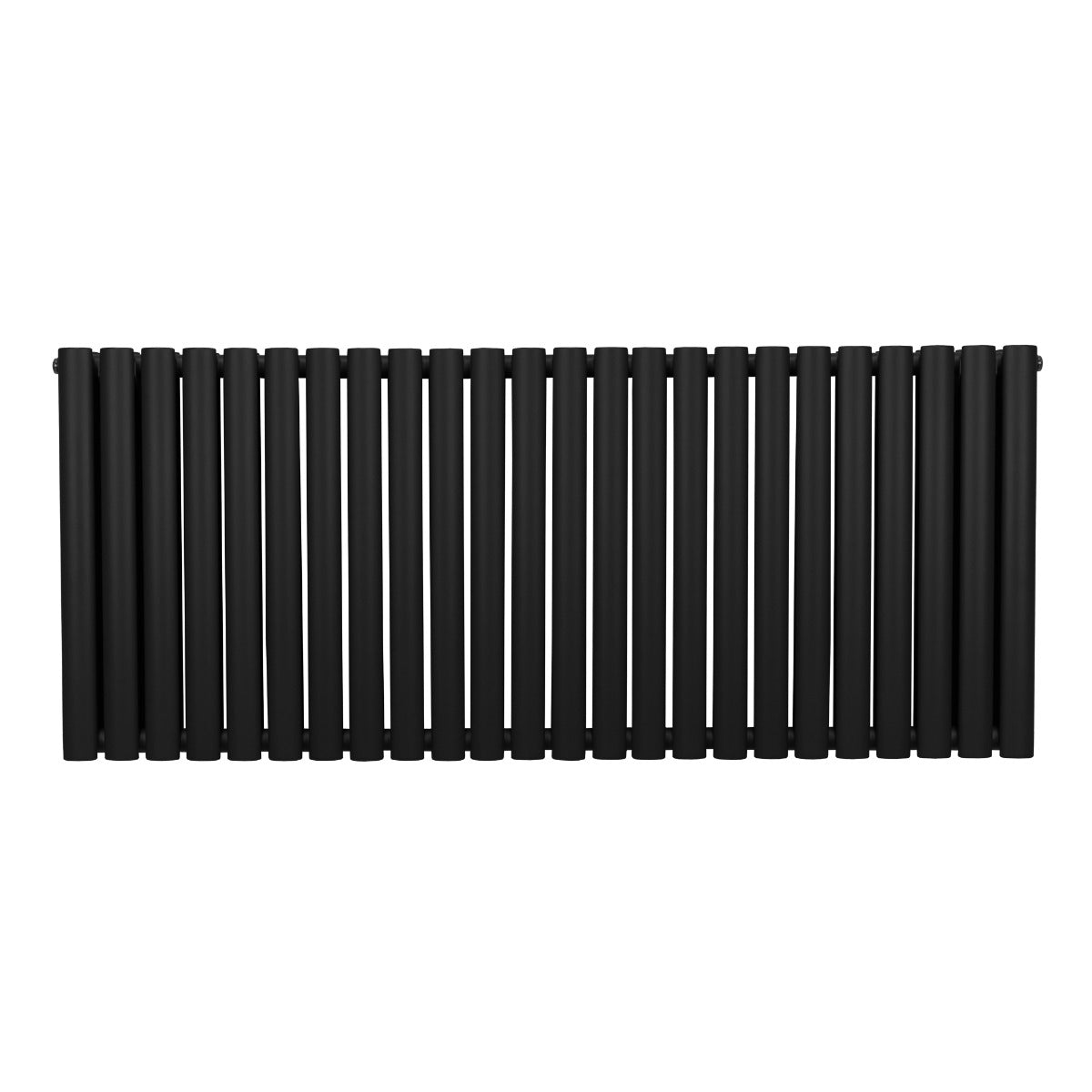 Black Oval Column Radiator 600x1440 Slim Steel