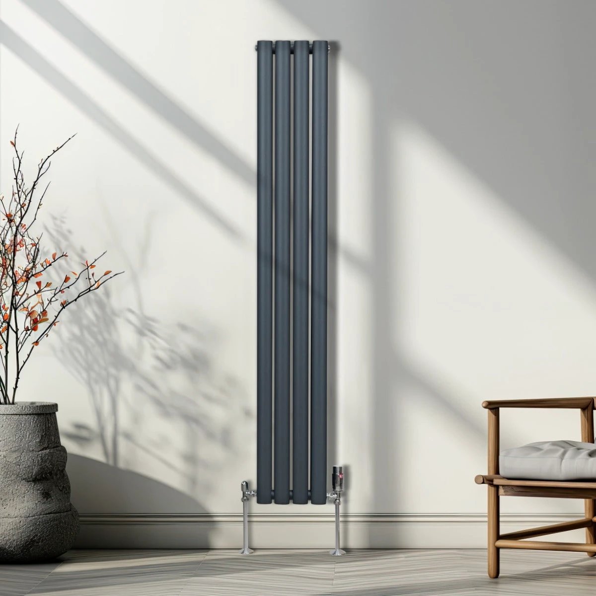 Monster Shop Eco Oval Radiator 1600x240 Carbon Steel Heating - Radiator