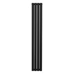 Syncx Oval Column Radiator 1600x240mm Carbon Steel 1.5mm Black Finish For Home Heating by Monster Shop