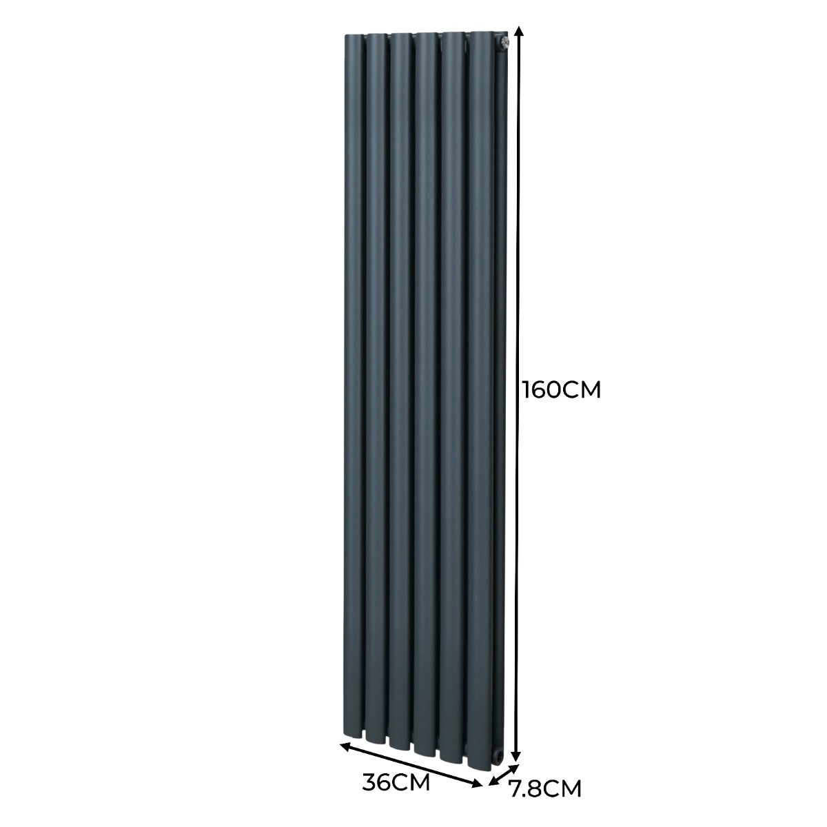 Premium Oval Radiator 1600x360mm Anthracite Home