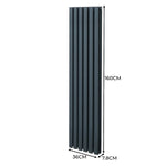 Premium Oval Radiator 1600x360mm Anthracite Home by Monster Shop