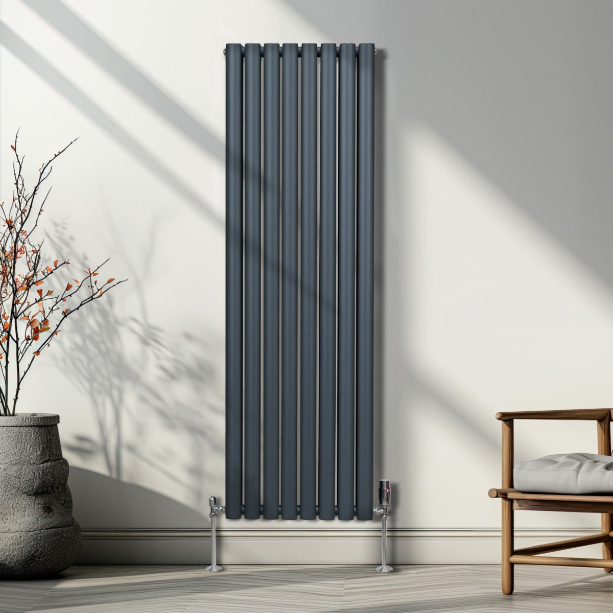 Premium Oval Radiator 1600x480mm Anthracite Home