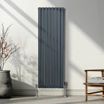 Monster Shop Premium Oval Radiator 1600x480mm Anthracite Home - Radiator
