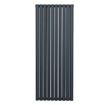 Premium Oval Column Radiator 1600x600mm Anthracite Grey High Efficiency Carbon Steel for Modern Homes by Monster Shop