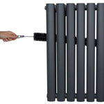 Premium Oval Column Radiator 1600x600mm Anthracite Grey High Efficiency Carbon Steel for Modern Homes by Monster Shop