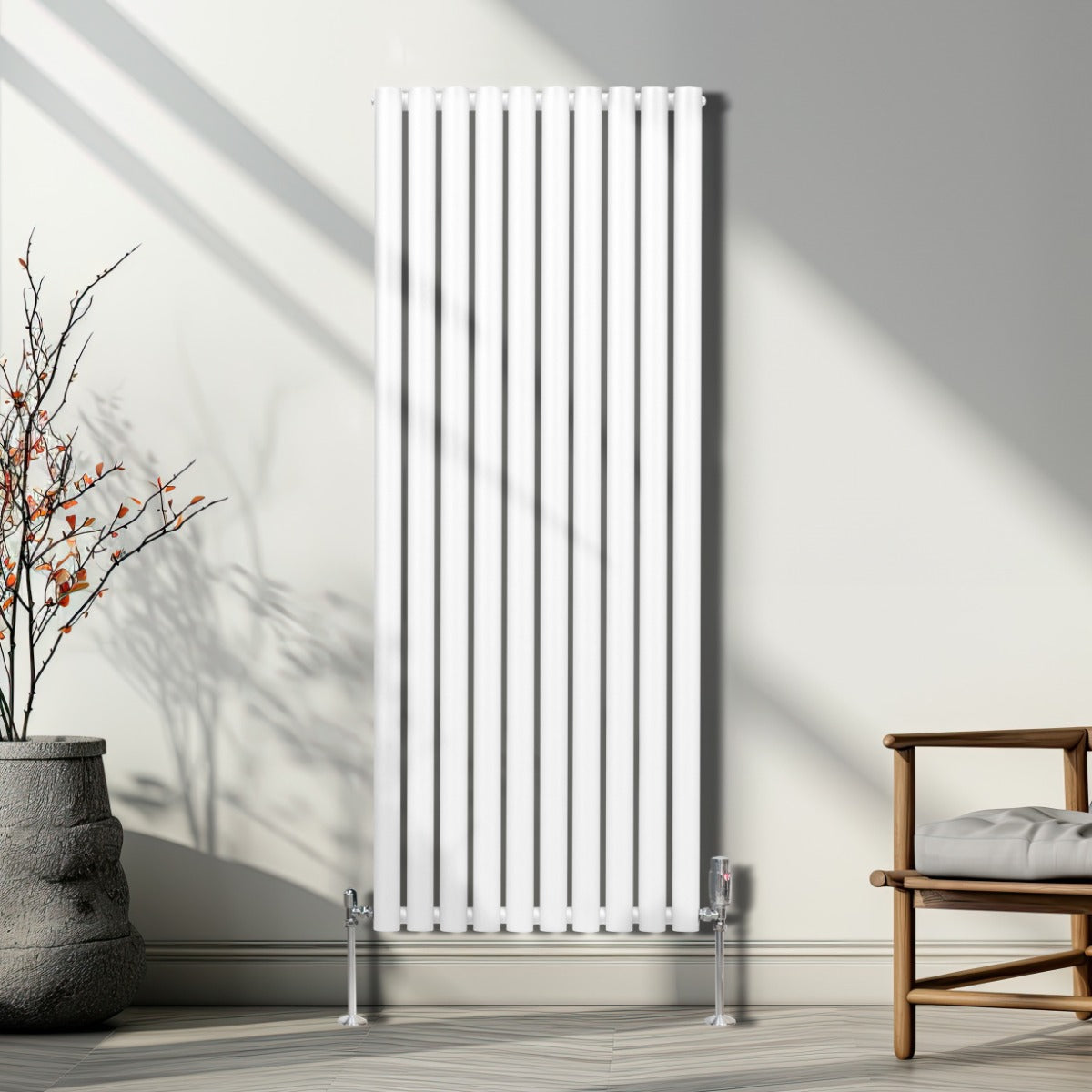 Premium Oval Radiator 1600x600mm White Home