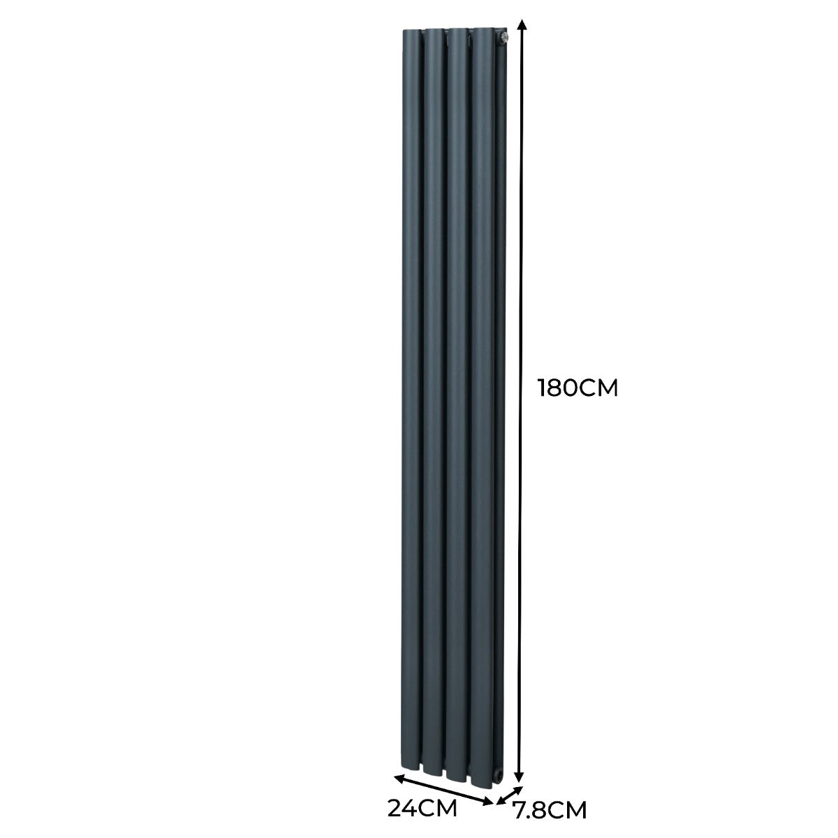 Syncx Oval Radiator 1800x240 Anthracite Home