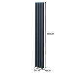 Monster Shop Syncx Oval Radiator 1800x240 Anthracite Home - Radiator