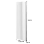 Premium Oval Column Radiator 1800mm X 480mm High Efficiency Heat Output For Residential Home Heating by Monster Shop