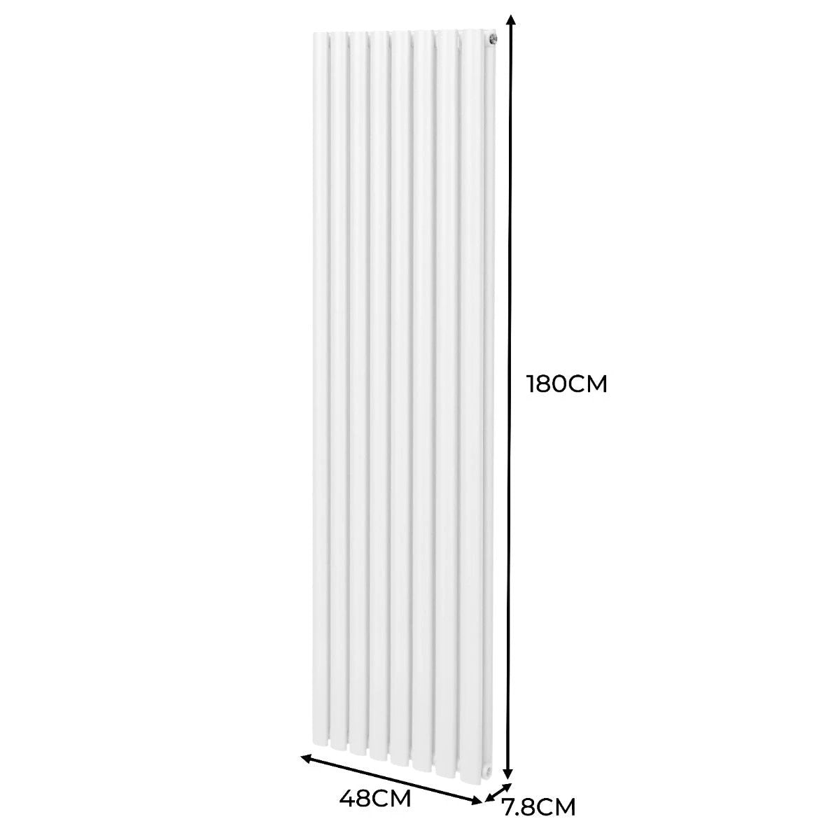 Premium Oval Column Radiator 1800mm X 480mm High Efficiency Heat Output For Residential Home Heating by Monster Shop
