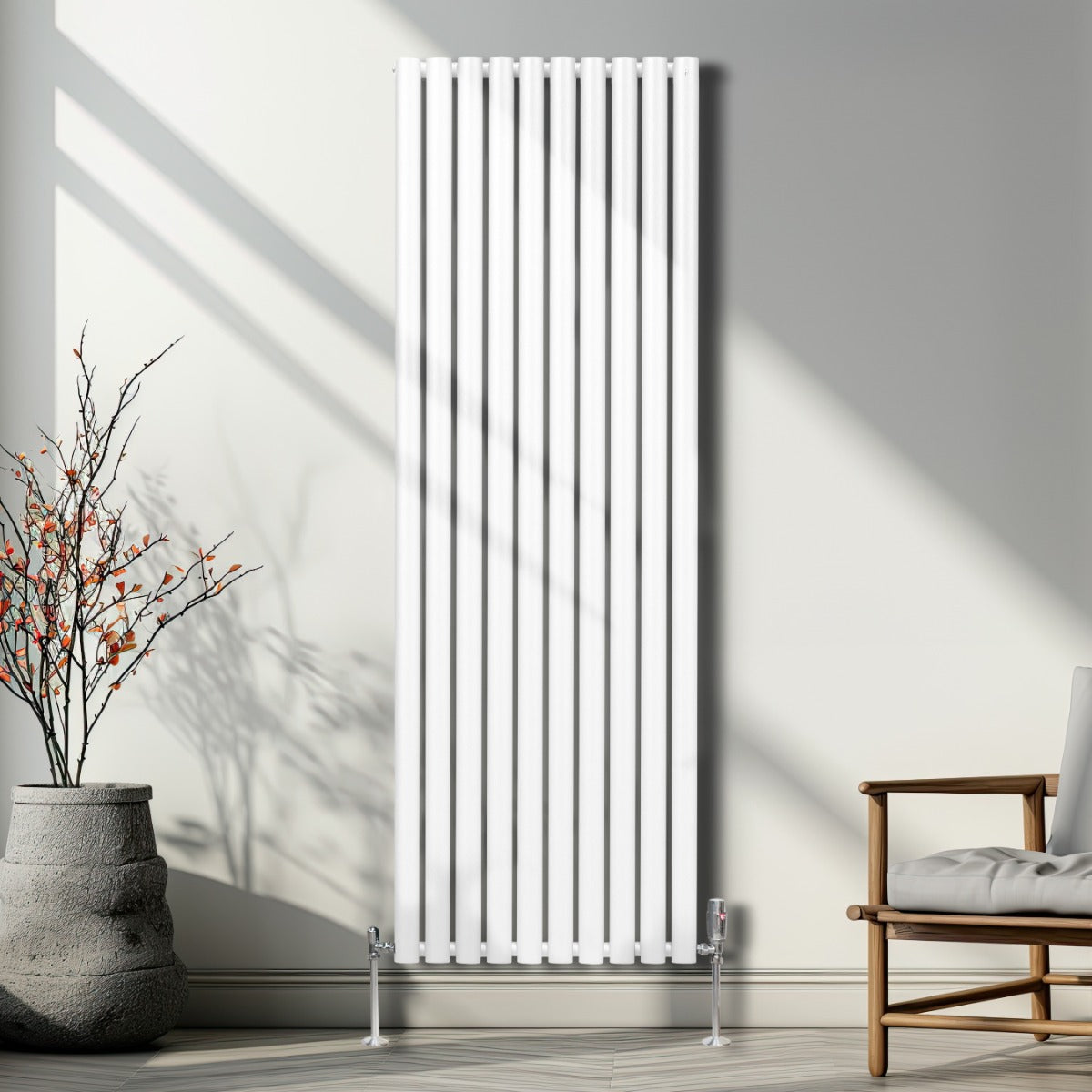 Premium Oval Column Radiator 1800mm x 600mm White Energy Efficient 1.5mm Carbon Steel for Modern Homes