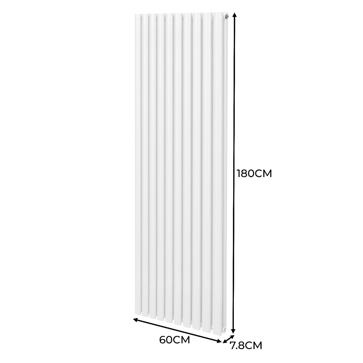 Premium Oval Column Radiator 1800mm x 600mm White Energy Efficient 1.5mm Carbon Steel for Modern Homes