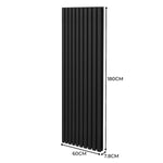 Monster Shop Premium Oval Column Radiator 1800x600 Black Home - Radiator