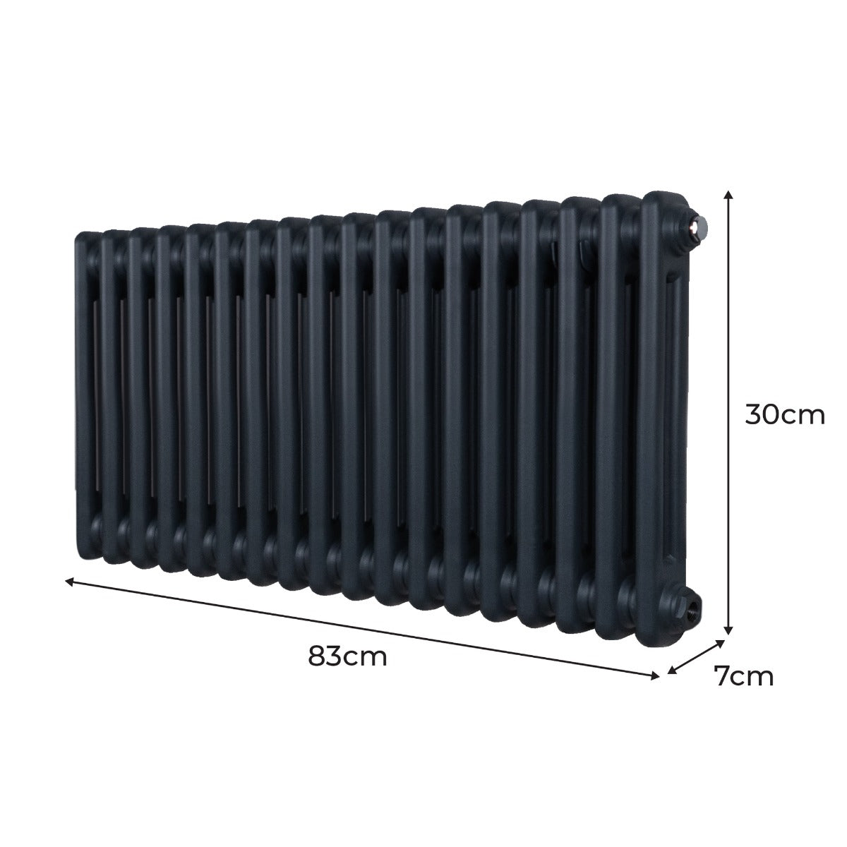 Premium Traditional Radiator 300x832mm Anthracite Finish 1.5mm Carbon Steel For Homes
