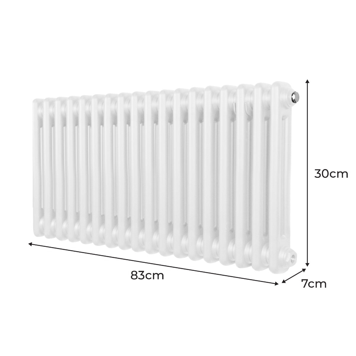 Premium Traditional Radiator 300x832mm White Two Column Durable Steel Ideal For Living Rooms