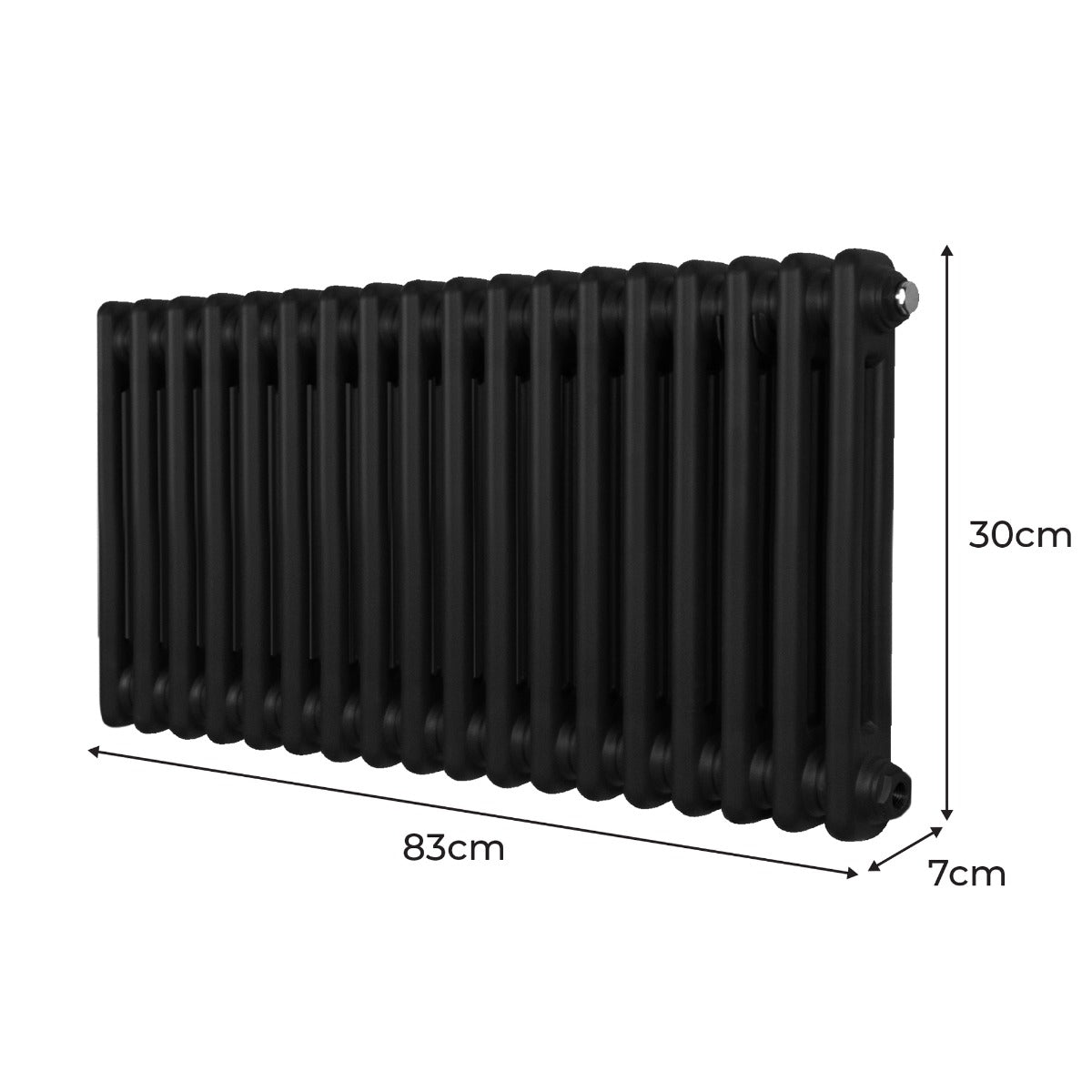 Premium Radiator 300x832mm 2-Column Black Home