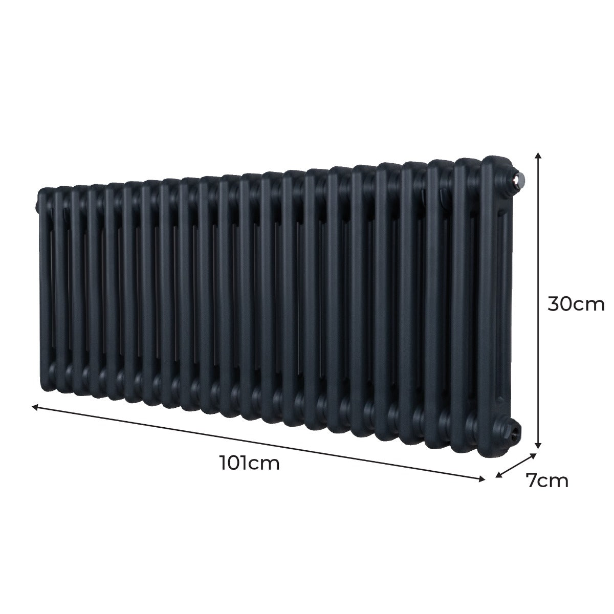 Top Radiator 300x1012mm Anthracite-2-Column Home