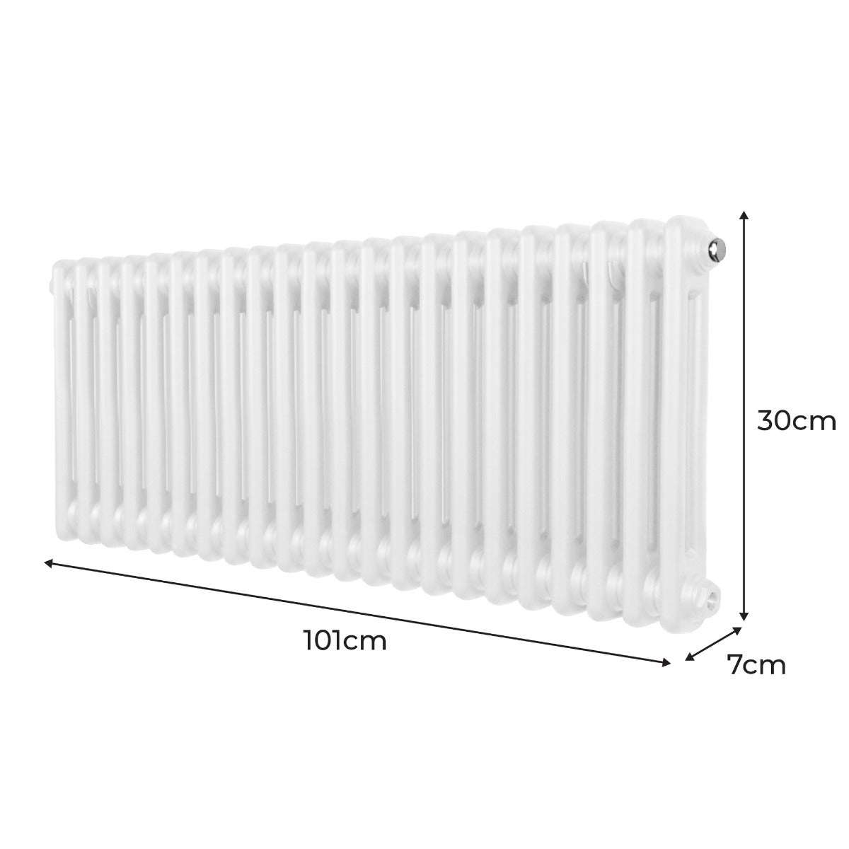 Traditional 2-Column Radiator 300x1012mm White