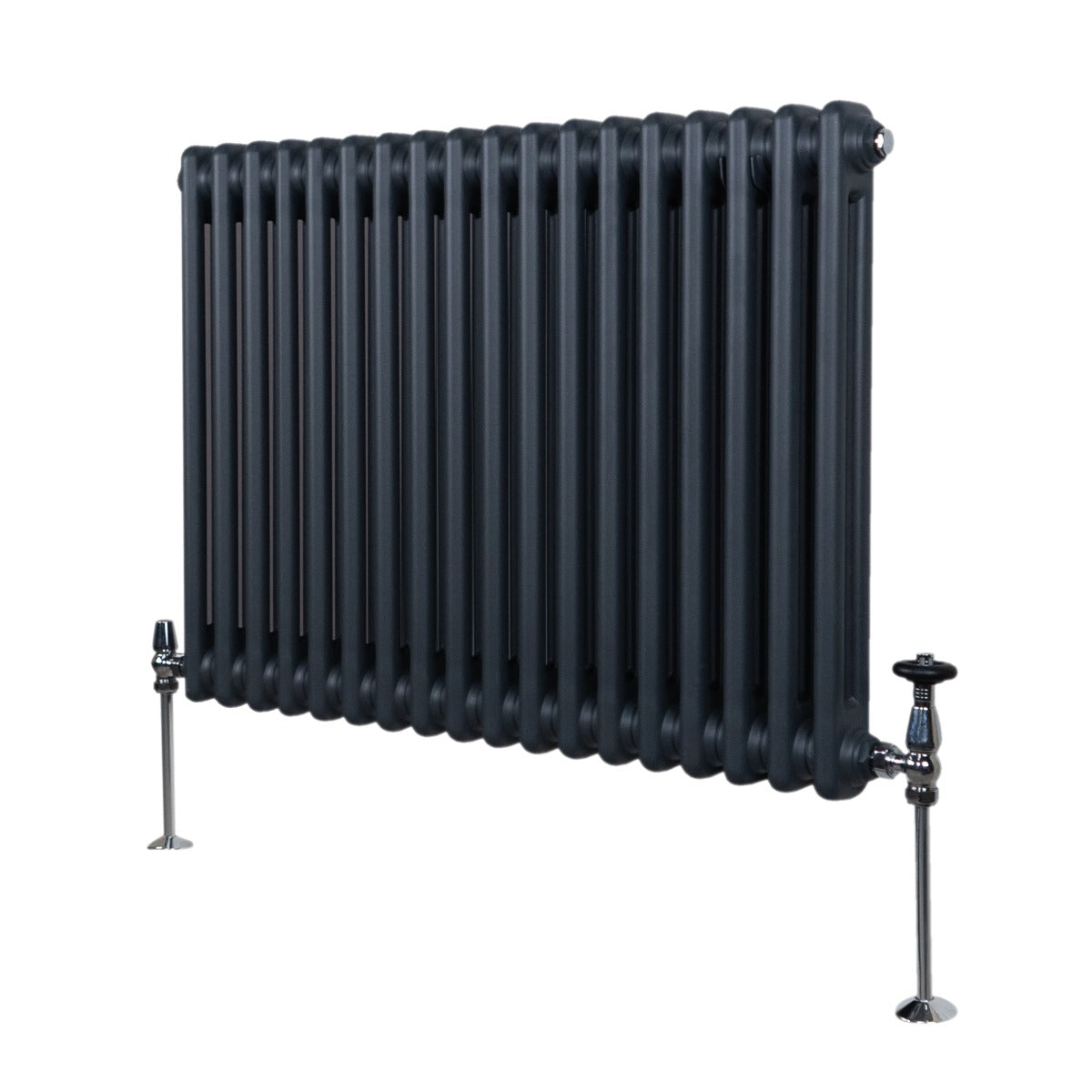 Premium Traditional Two Column Radiator 600 x 832mm Anthracite Grey Home Heating Energy Efficient