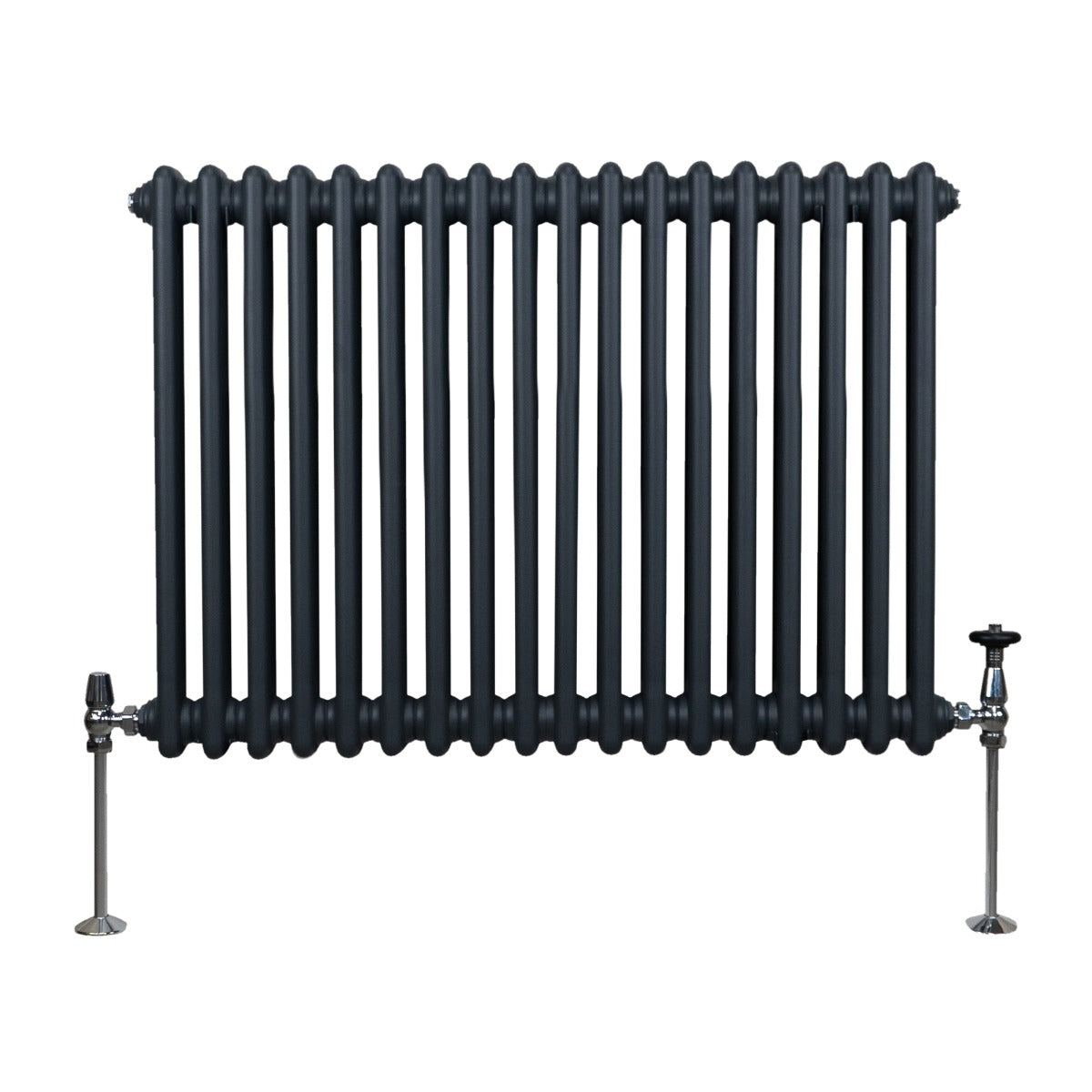Premium Traditional Two Column Radiator 600 x 832mm Anthracite Grey Home Heating Energy Efficient