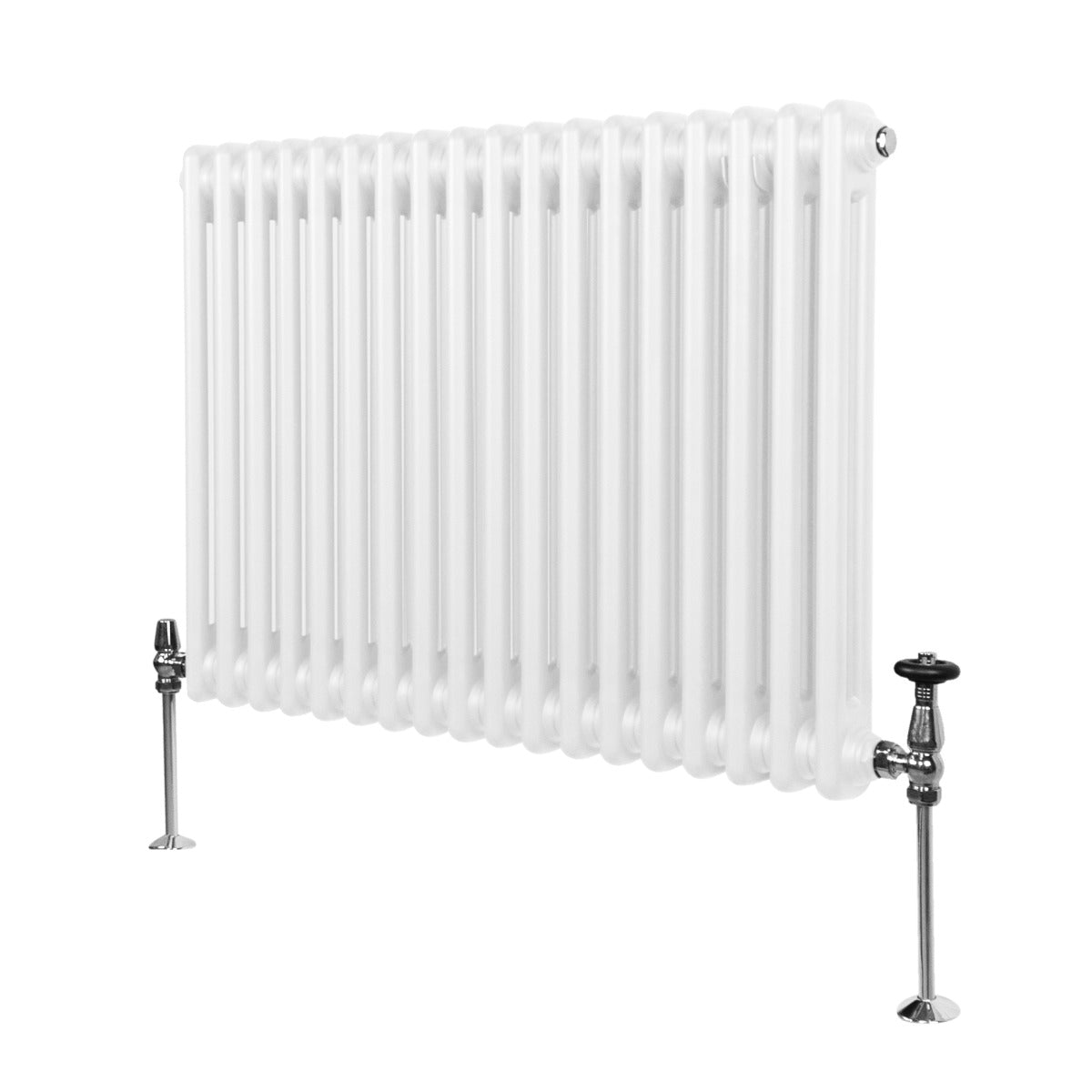 Traditional Radiator 600x832mm White Finish Two Column Carbon Steel For Home Heating