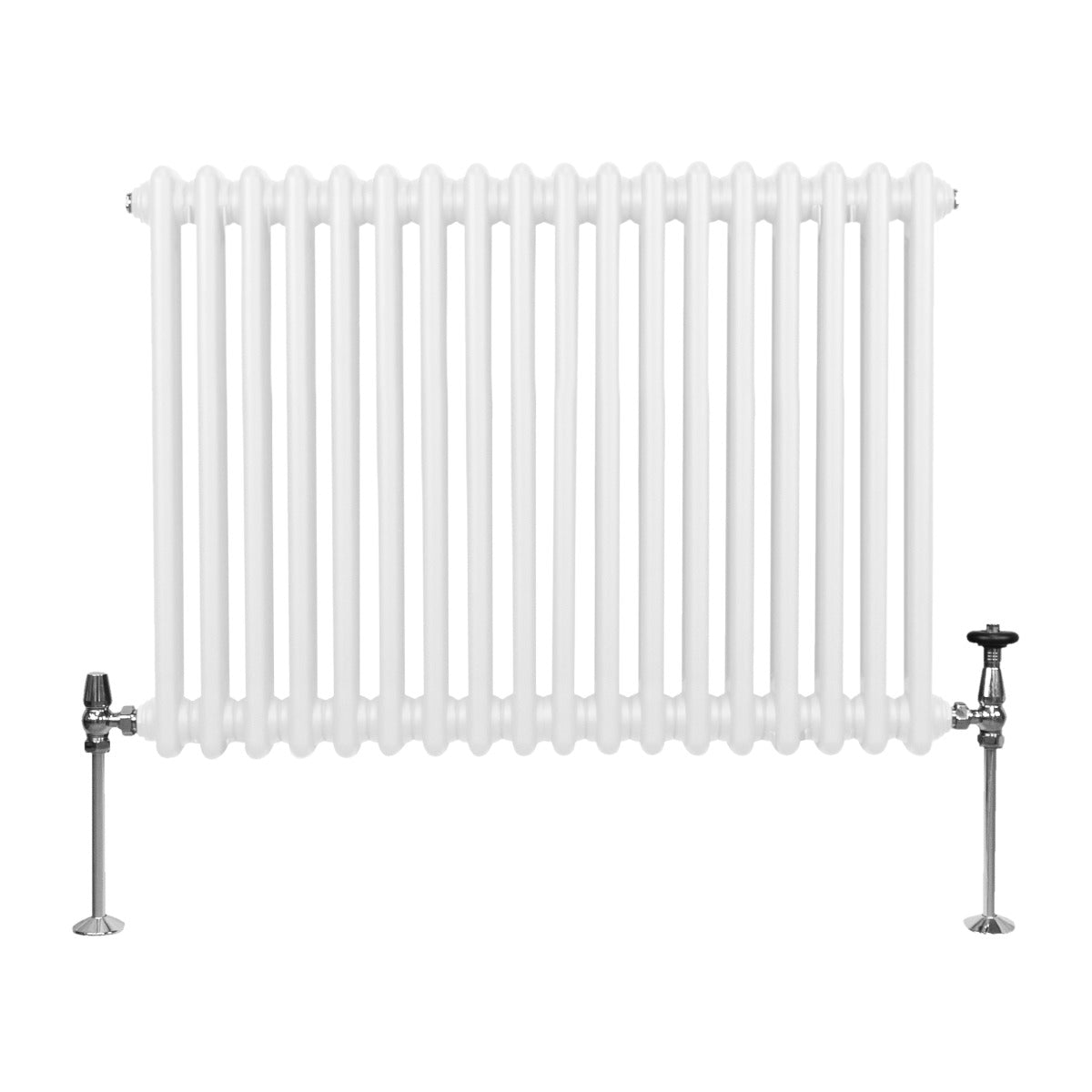 Traditional Radiator 600x832mm White Finish Two Column Carbon Steel For Home Heating