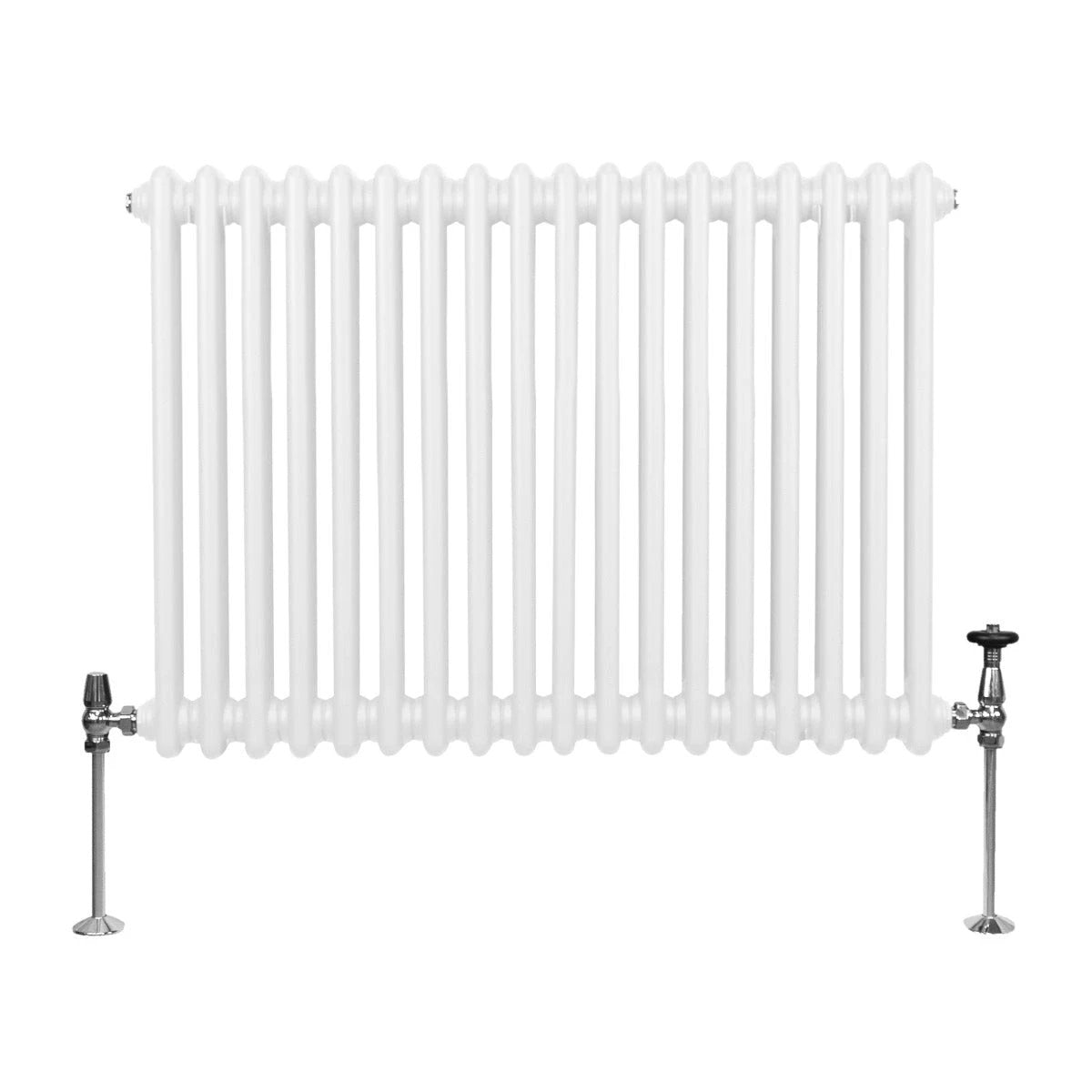 Monster Shop Traditional Radiator 600x832mm White Finish Two Column Carbon Steel For Home Heating - Radiator