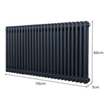 Premium 2-Column Radiator 600x1192 Anthracite by Monster Shop