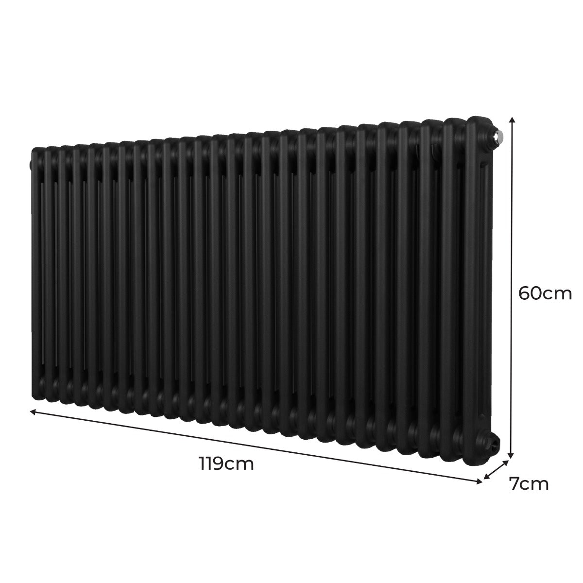 Premium Radiator 600x1192mm 2Column Black Home