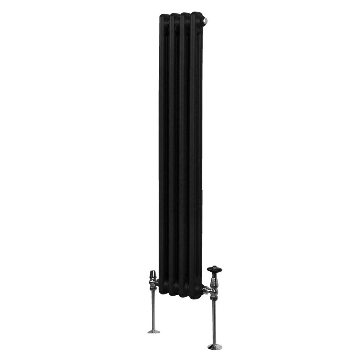 Traditional Black Radiator 1500x202mm Two Column