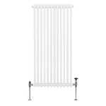 Premium Traditional 2-Column Radiator 1500x562mm White Finish With Carbon Steel Construction For Efficient Home Heating by Monster Shop