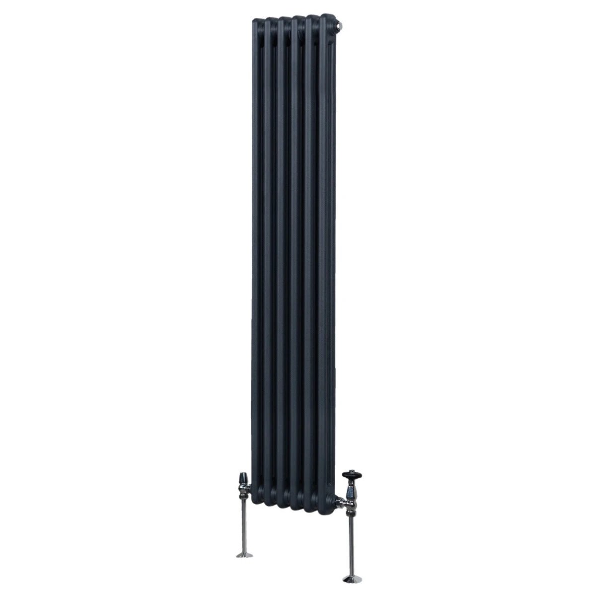 Monster Shop Traditional 2 Column Radiator 1800x292mm Anthracite Grey 1.5mm Carbon Steel For Home Heating - Radiator