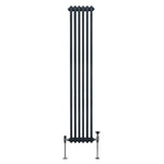 Monster Shop Traditional 2 Column Radiator 1800x292mm Anthracite Grey 1.5mm Carbon Steel For Home Heating - Radiator