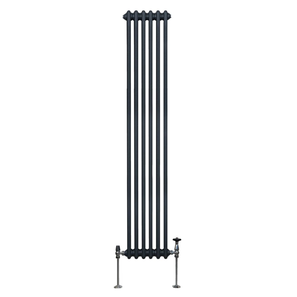 Monster Shop Traditional 2 Column Radiator 1800x292mm Anthracite Grey 1.5mm Carbon Steel For Home Heating - Radiator
