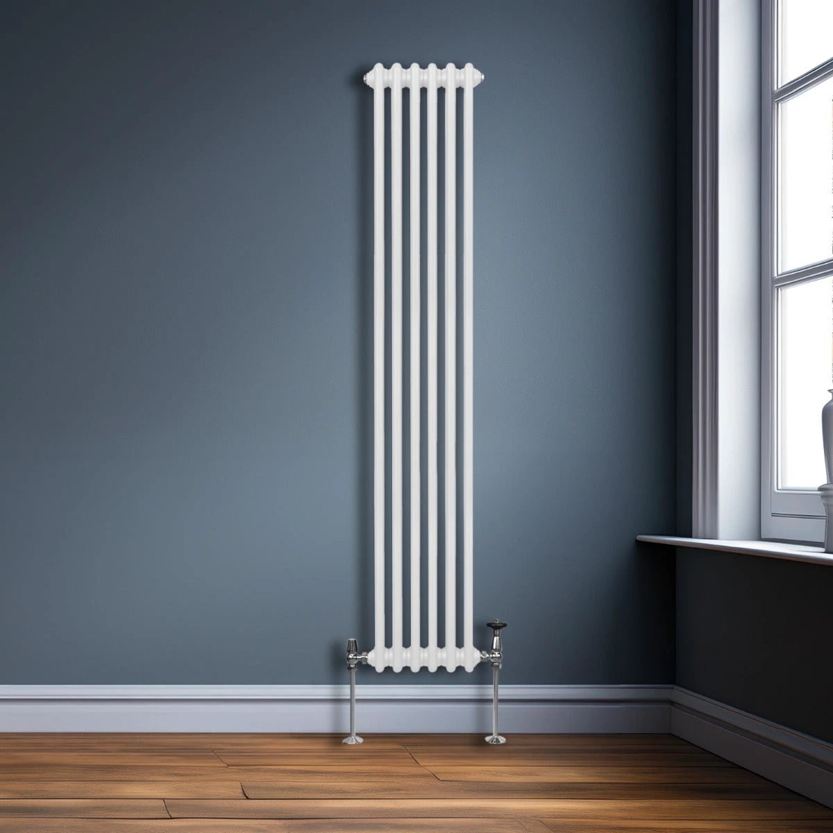 Premium Traditional 2 Column Radiator 1800 x 292mm White High Efficiency Home Heating Living Room by Monster Shop