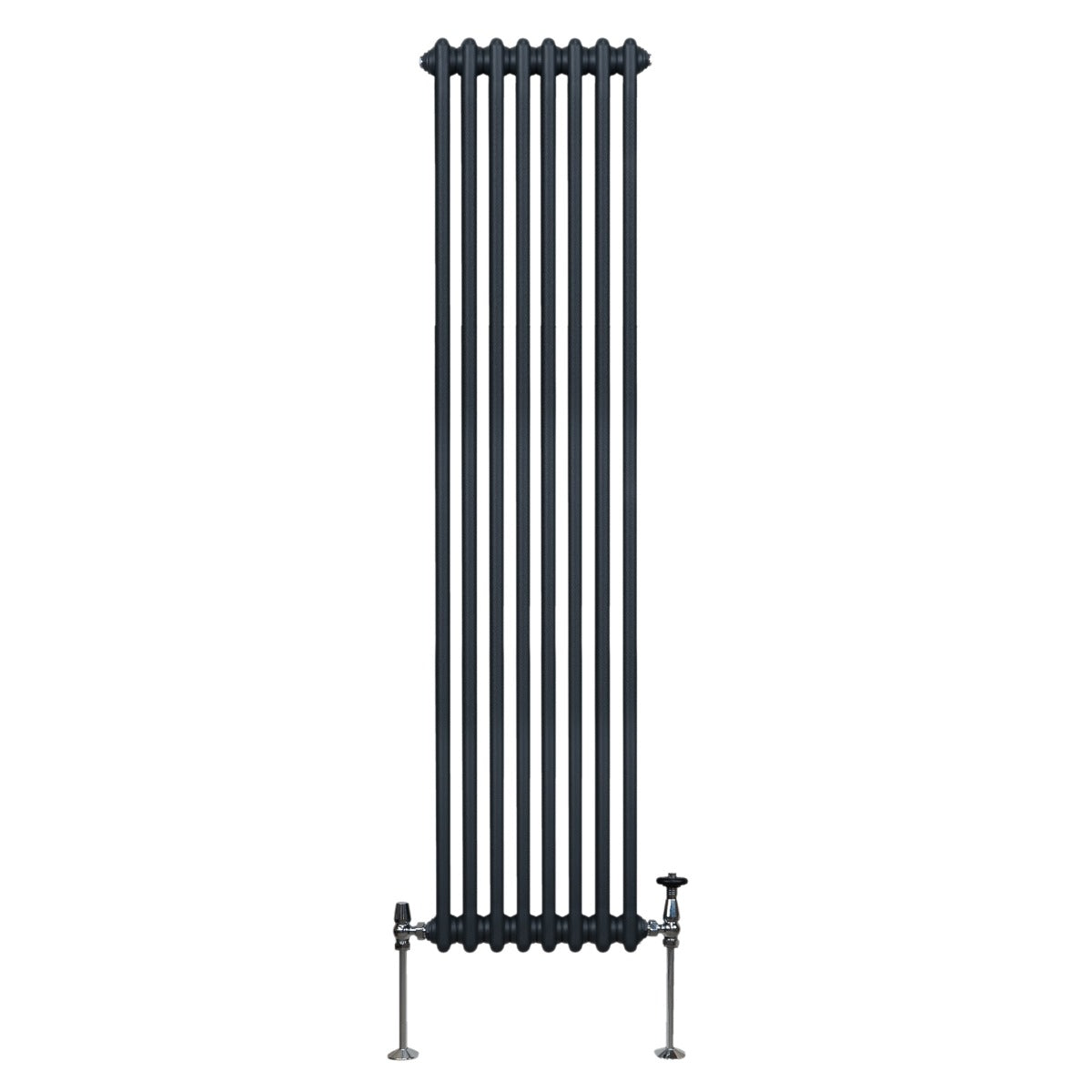 Traditional Radiator 1800 x 382mm Two Column Anthracite Carbon Steel 1.5mm Home Heating