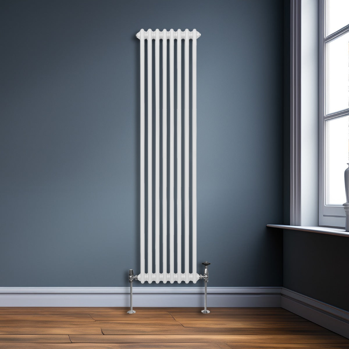 Premium Traditional Radiator 1800x382mm 2 Column White High Efficiency Home Heating