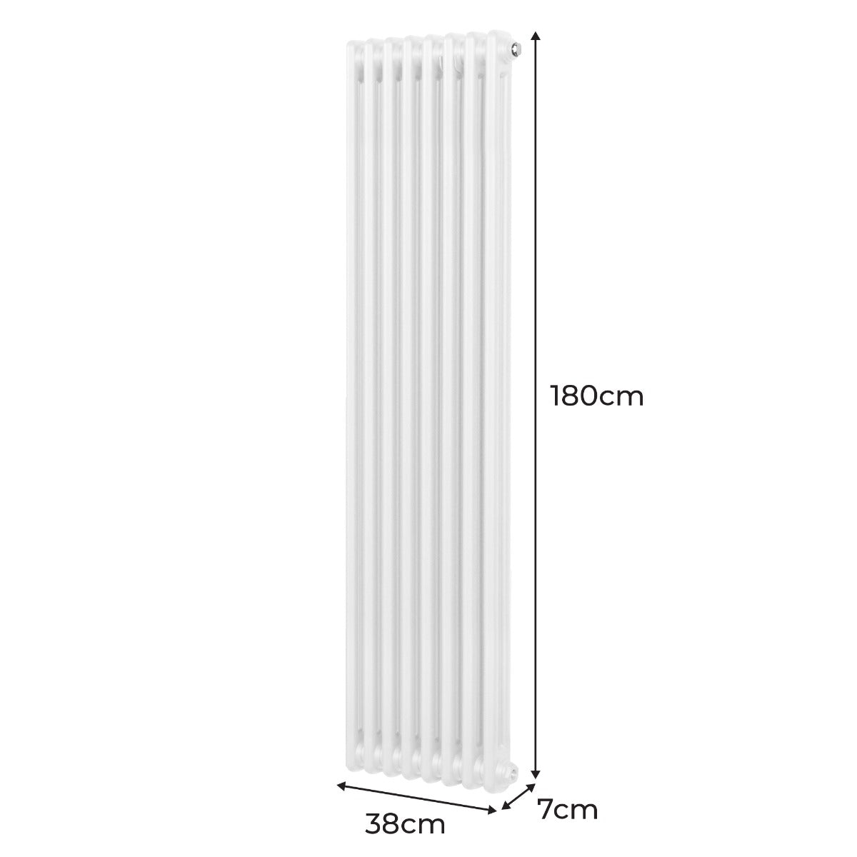 Premium Traditional Radiator 1800x382mm 2 Column White High Efficiency Home Heating