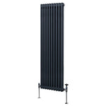 Monster Shop Traditional Radiator Two Column 1800x472mm Anthracite 1.5mm Carbon Steel For Home Heating - Radiator