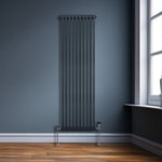 Monster Shop Traditional Radiator Two Column 1800x472mm Anthracite 1.5mm Carbon Steel For Home Heating - Radiator